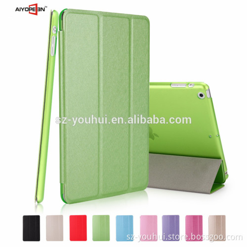 High Quality and Leisure Silk Pattern PU smart cover case for iPad mini 1/2/3 Tablet case
